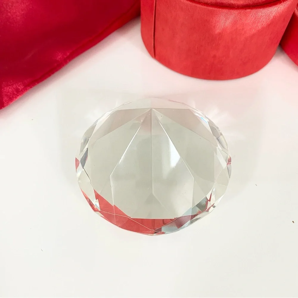 Crystal Diamond Paperweight Desk Accent